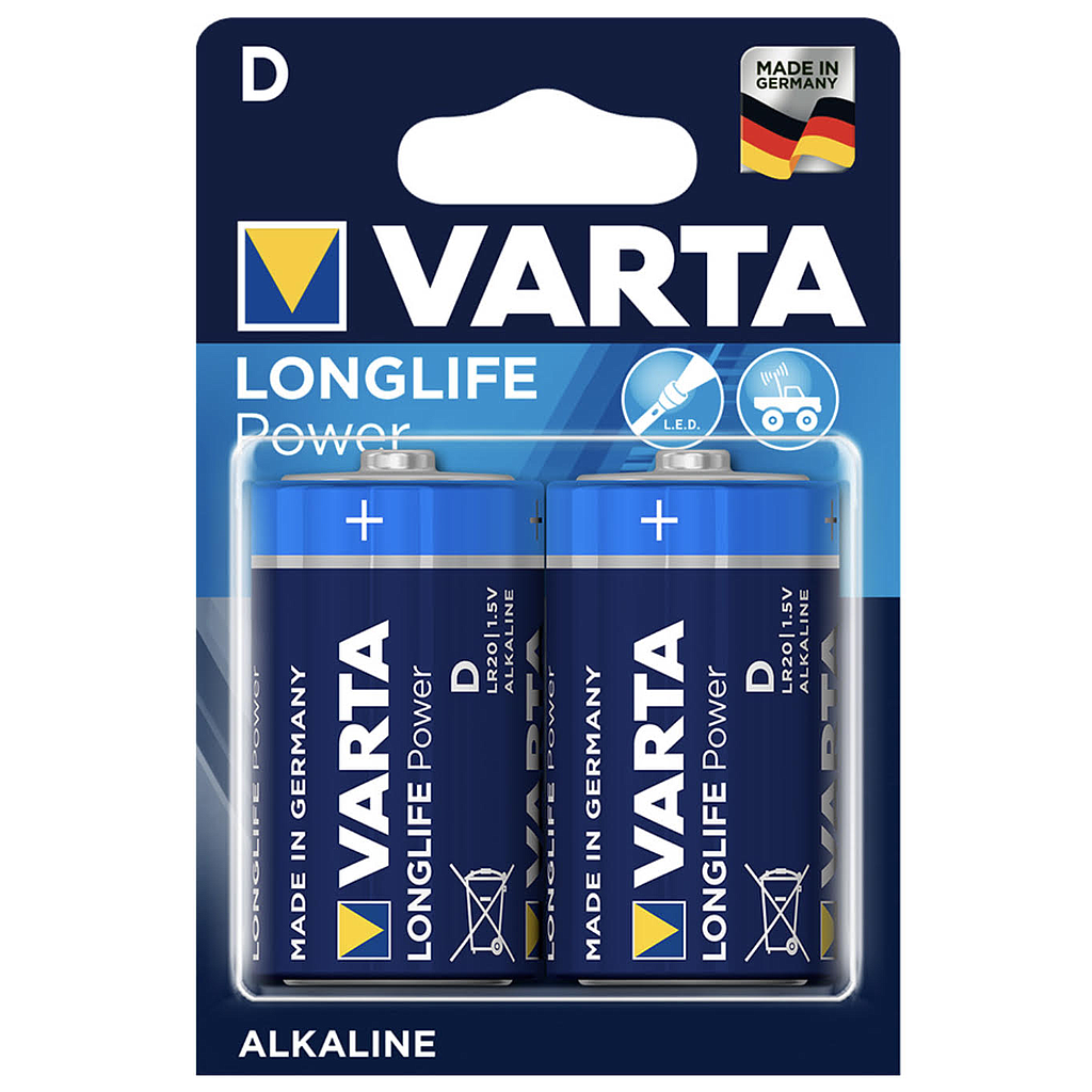 PILAS VARTA ALKALINA LR20 D (2 UN.) - UNICO