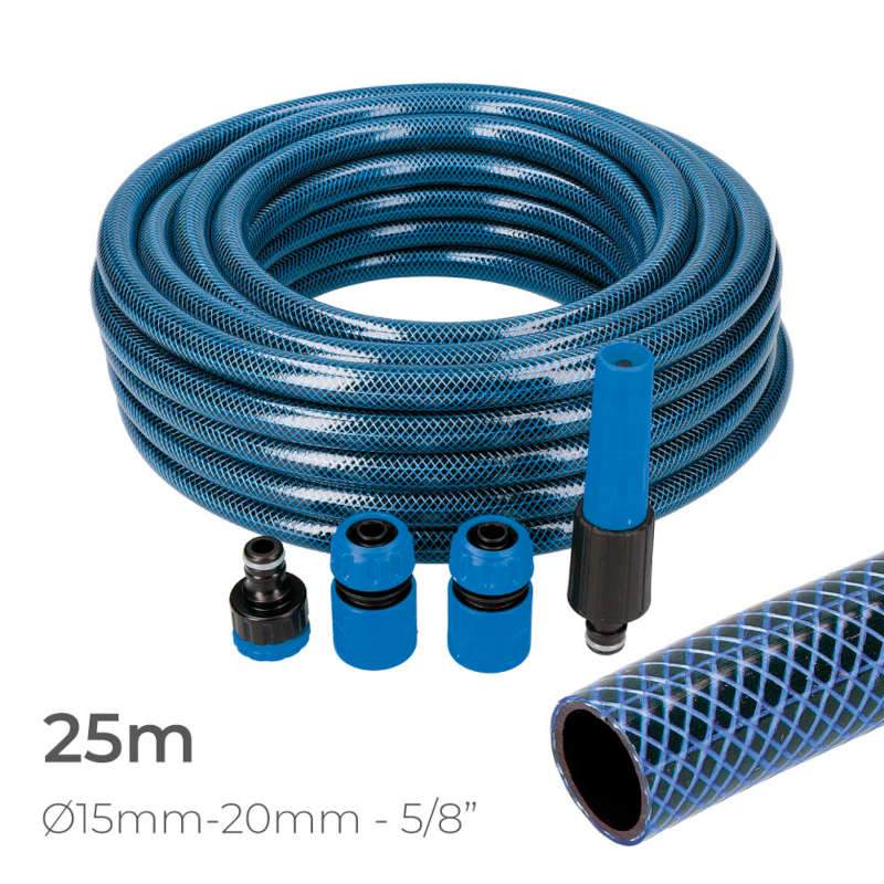 KIT MANGUERA ACCESOR JARDIN 20mm 5/8 - 25 MT