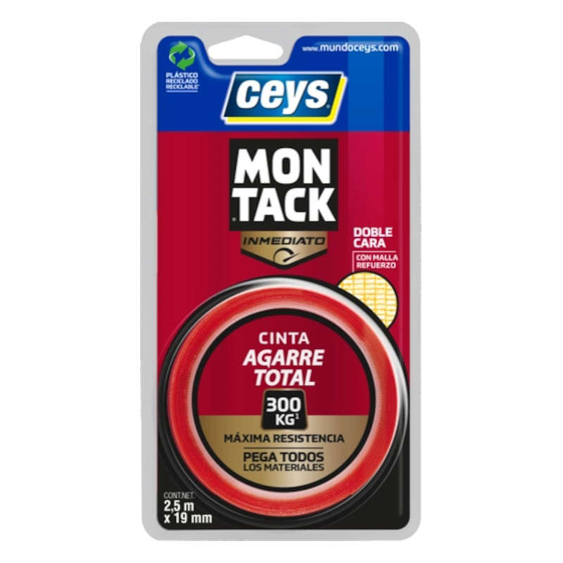 MONTACK CINTA BLISTER - 2,5m x 19mm