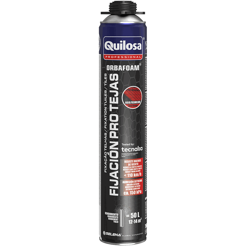 ORBAFOAM FIJACION PRO TEJAS PISTOLA - ROJO - 650ml