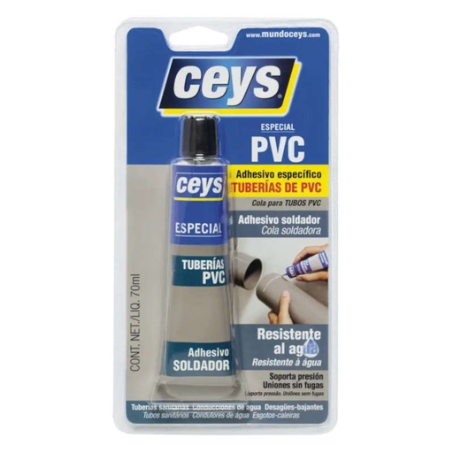 [019734-501029] _(*) ADHESIVO TUBERIAS PVC BLISTER - 70ml