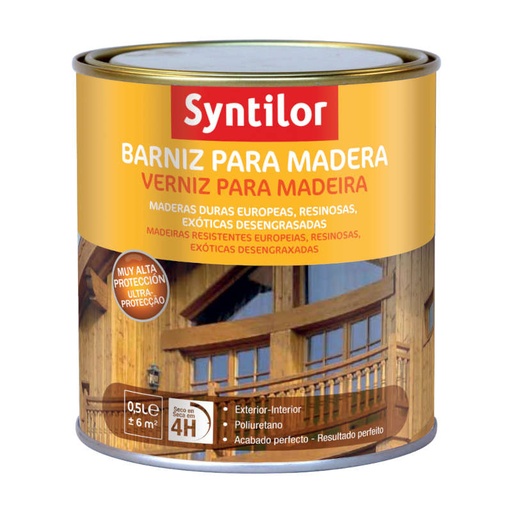 [001866-06235405] BARNIZ MADERA BRILLANTE - Incoloro - 2,5L